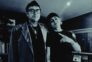 Trueno and Damon at Studio 13, from his Fresh music video