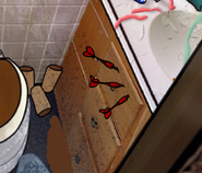 The darts in Murdoc's Winnebago.