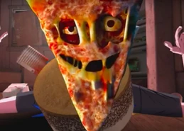 Pizza slice that torments 2-D