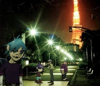 Gorillaz on the street