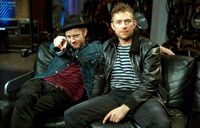 Jamie Hewlett and Damon Albarn of Gorillaz