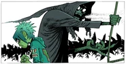 2-D next to The Grim Reaper
