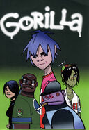 Paula with the original Gorilla (Gorillaz) line up.