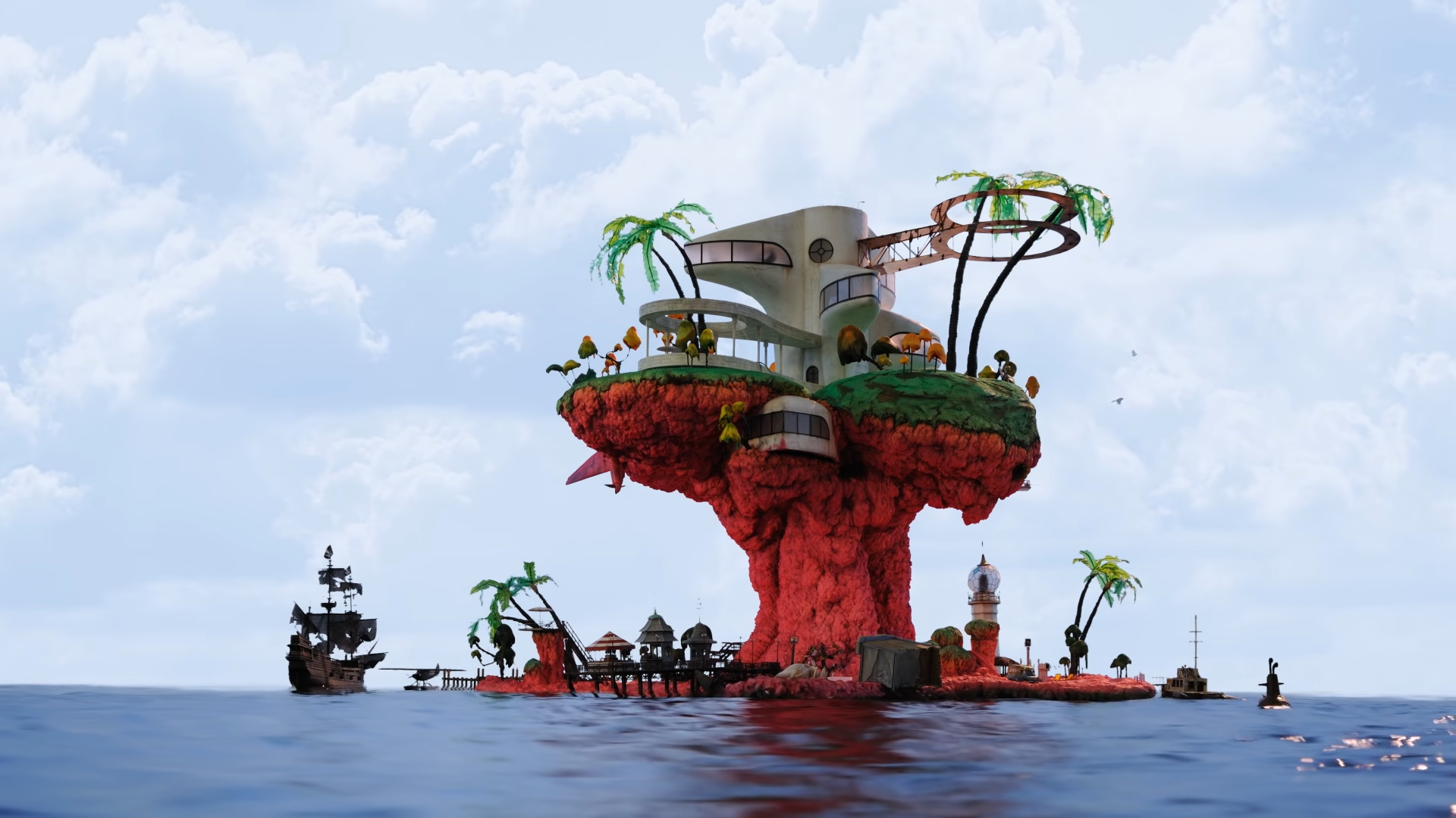 2d gorillaz plastic beach