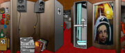 A panoramic shot of the Winnebago interior from the bedroom during Phase 1.
