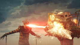 Sea monster destroys Plastic Beach