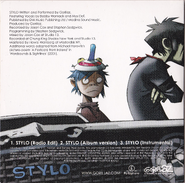 Back cover for the Stylo single.