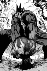 Akira attacking Kobushi with Double Hammer