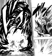 Homuraya attacking Akira with a missile