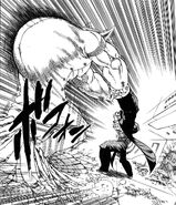 Bungaku Banchou feeling the shock of Akira's punch