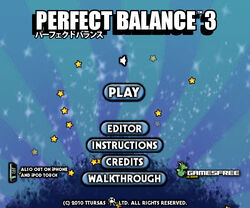 Perfect Balance 3 title screen