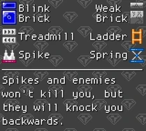 First hint screen of Tower of Greed.