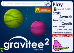 Gravitee 2 title screen