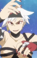 Valkyrie's red fingernail polish