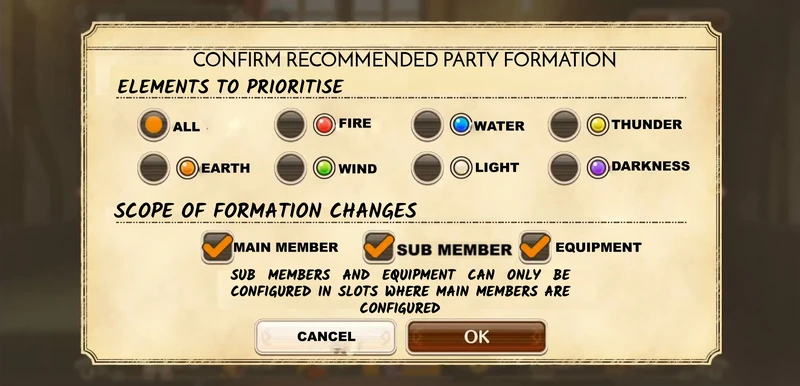 4.1.4 Recommended party formation