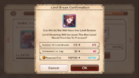 4.2.3.1 Limit break confirmation screen