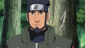 Asuma witnessing Naruto jutsu