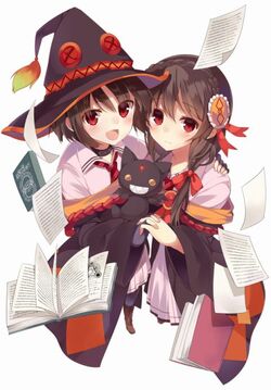 ALL IMAGES VIDEOS SHOPPING NEW Megumin I Kono Subarashii Sekai ni Shukufuku  wo! Wiki I FANDOM powered konosuba.wwk\a.com >wiki » Megumwn Megumin (57)  «am) is an Arch Wizard of the Crimson Magic