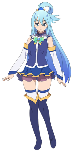 KonoSuba Anime Aqua Manga Seiyu, Anime transparent background PNG clipart