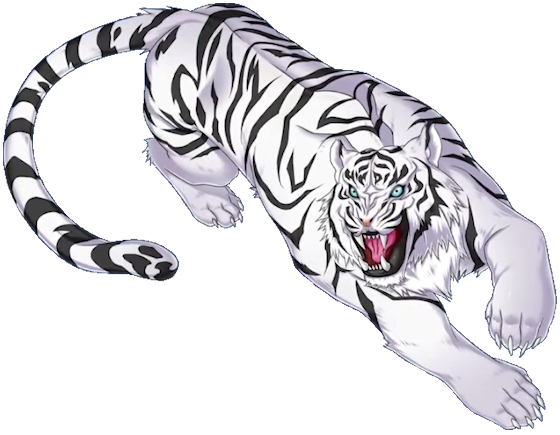 Live wallpaper White tiger and anime girl DOWNLOAD