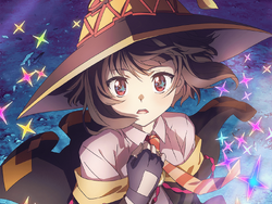 ALL IMAGES VIDEOS SHOPPING NEW Megumin I Kono Subarashii Sekai ni Shukufuku  wo! Wiki I FANDOM powered konosuba.wwk\a.com >wiki » Megumwn Megumin (57)  «am) is an Arch Wizard of the Crimson Magic