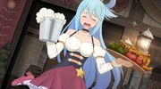 Aqua waitress