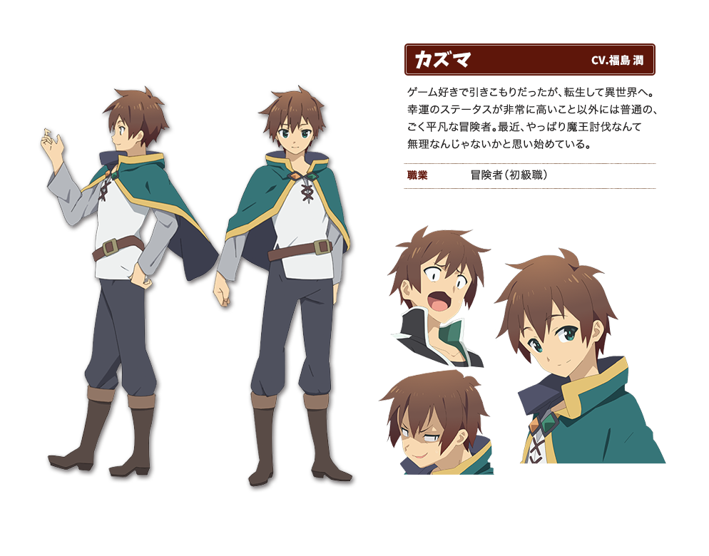 Kazuma Satou KonoSuba Kono Subarashii Vintage Vector Anime Design |  Photographic Print