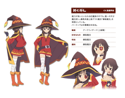 ALL IMAGES VIDEOS SHOPPING NEW Megumin I Kono Subarashii Sekai ni Shukufuku  wo! Wiki I FANDOM powered konosuba.wwk\a.com >wiki » Megumwn Megumin (57)  «am) is an Arch Wizard of the Crimson Magic