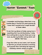 Hunter's Debut Letter