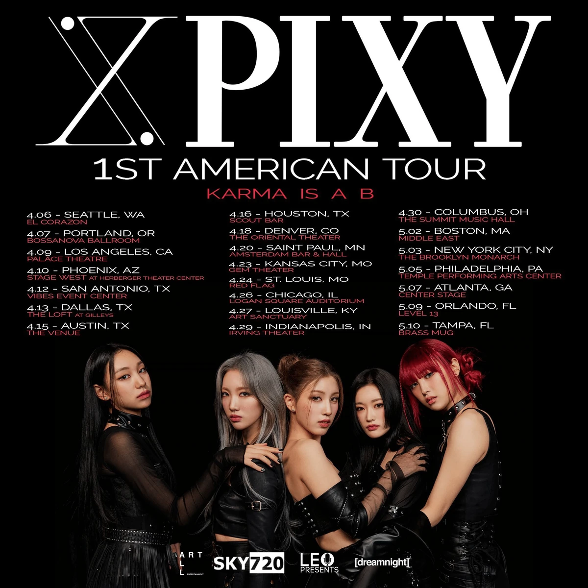 PIXY 1st American Tour ‘Karma Is A B’ | Kpop Wiki | Fandom