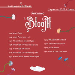 Red Velvet (레드벨벳) - Bloom Lyrics and Tracklist