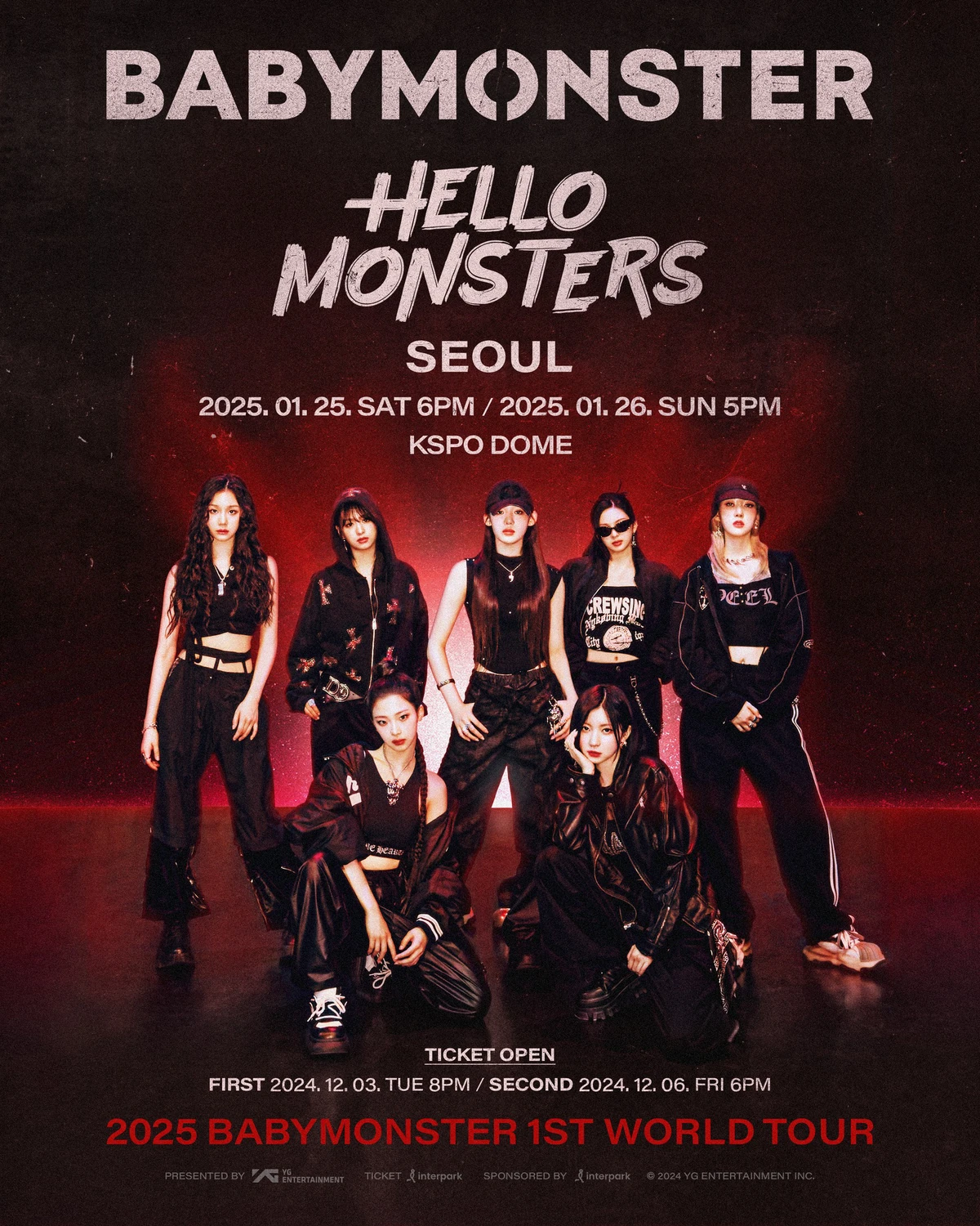 BABYMONSTER/1ST WORLD TOUR<HELLO MONSTE… BABYMONSTER 1st World Tour <HELLO MONSTERS> | K-pop вики | Fandom