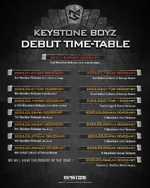 Debut timetable