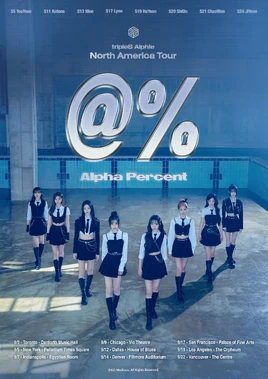 Alphie tripleS Alphie World Tour 'Alpha Percent' in North America teaser poster