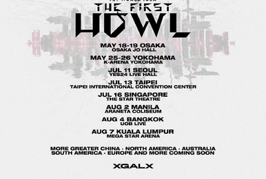 ミュージシャン \"The first HOWL\" FINALVintageCrewNeckTee XG 1st WORLD TOUR 