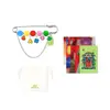 Pompom metal brooch + 1 photo card