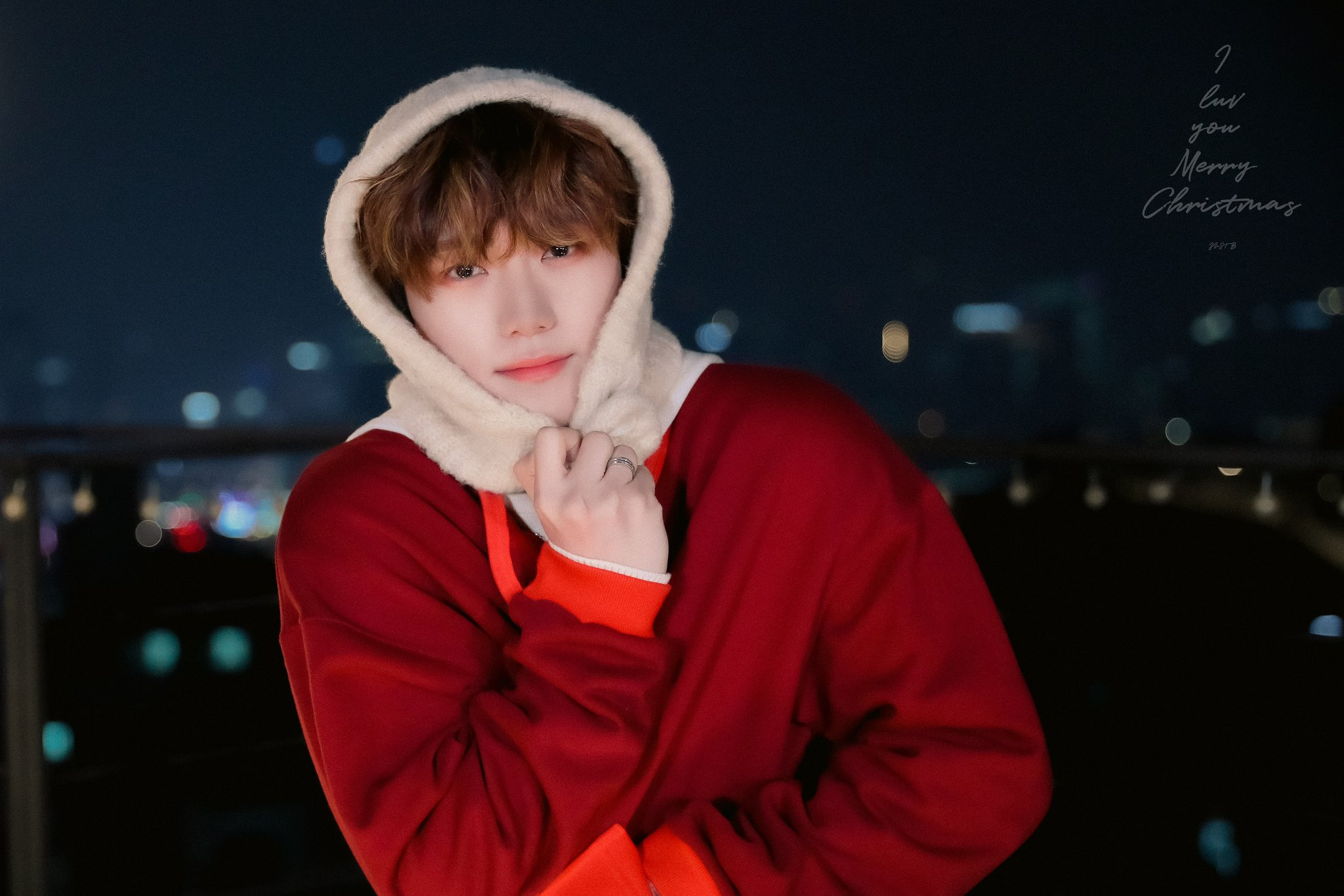 Jimin red hoodie clearance