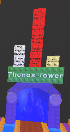 Thanos Tower Juke S Towers Of Hell Wiki Fandom - old thanos road roblox id