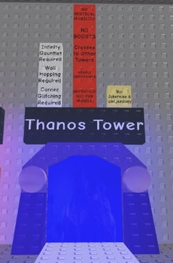 Thanos Tower Juke S Towers Of Hell Wiki Fandom - roblox thanos decal id