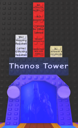 Thanos Tower Juke S Towers Of Hell Wiki Fandom - roblox infinity gauntlet clipping