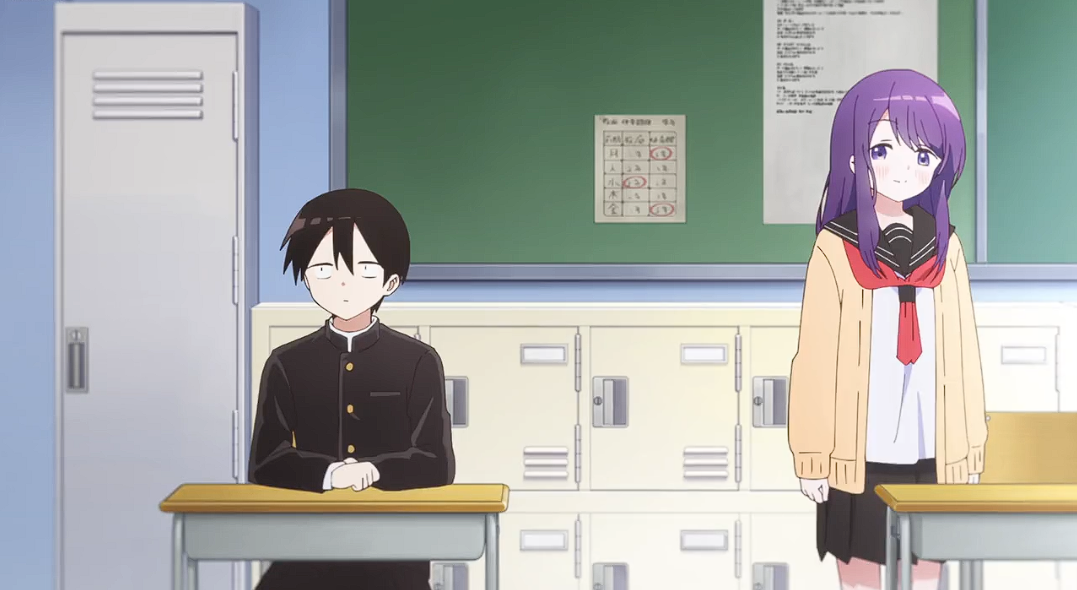 Aiya on X: Kubo-san wa Mob wo Yurusanai Ep 10 They were having their  physical exam at school. She asked for his track suit jacket to determine  who was taller😆 #kubosan  /