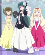 Yuna in a dress