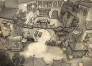 Noodle Shop environment layout; art by Brian White