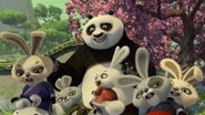 Po and his rowdy kung fu class