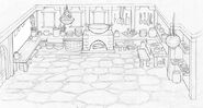 Noodle Shop Kitchen background layout; art by Brian White