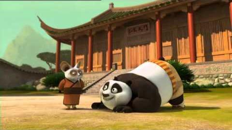 Po and Shifu outside the Hall in Kung Fu Panda: Legends of Awesomeness