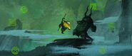 Concept art of the battle by Raymond Zibach