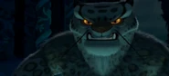 Tai Lung angrily fighting against Shifu