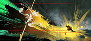 Concept art of the battle by Arthur Fong