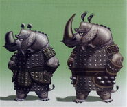 Two of the rhino guard variants - Medium Guard and Heavy Guard by Tony Siruno and Raymond Zibach